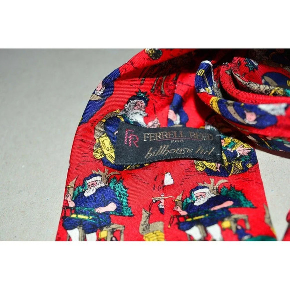 FERRELL REED for Hillhouse ltd Santa Christmas Tie - Picture 6 of 6